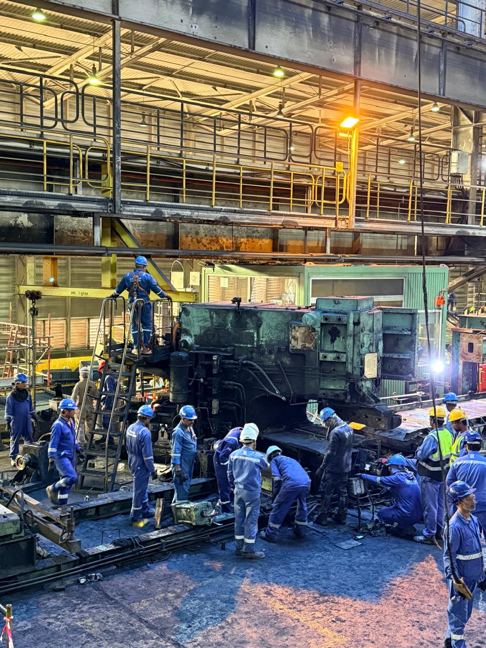 Crew at Existing Shear